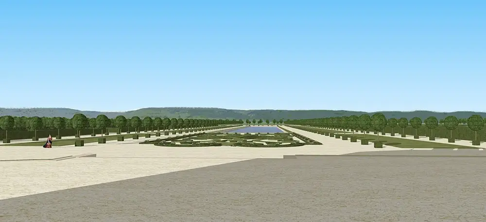 Château de Frescaty Metz vue en sortant de la galerie XVIIIe