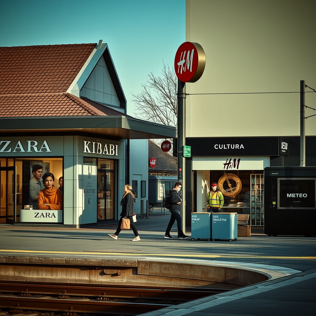 Commerces et enseignes à proximité : Zara, Kiabi, H&M, Cultura — station meteo gros rederching